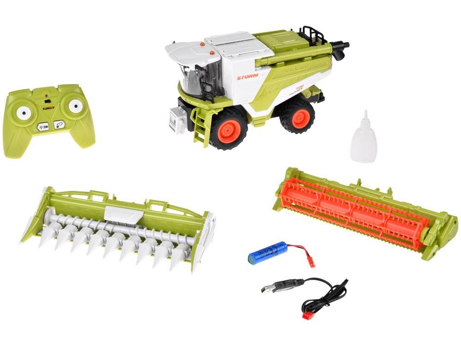 Duży Kombajn sterowany do zboża kukurydzy DYM światło dźwięk pilot