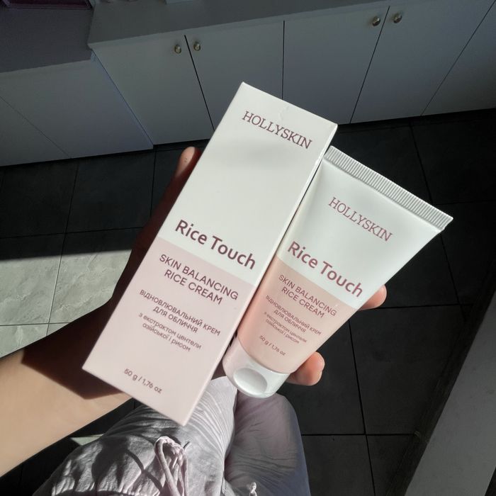 Відновлювальний крем для обличчя HOLLYSKIN Rice Touch (центела + рис), 50 мл