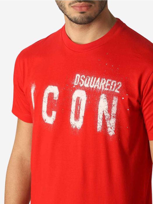 DSQUARED2 włoski t-shirt koszulka ICON RED