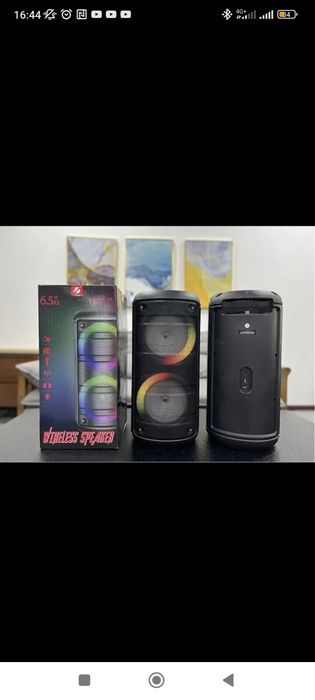 Coluna Led  Bluetooth FM Sd Card