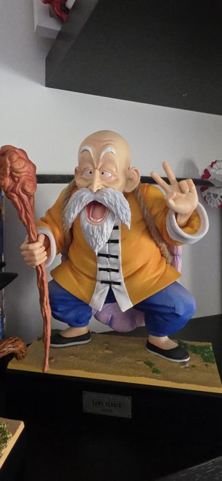 Set figuras resina Dragon Ball ( Master Roshi l, Bulma, Songoku Kilin)