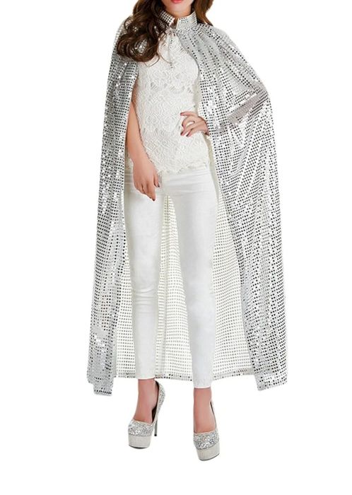 RUIXIA Halloween Peleryna Cekinowa