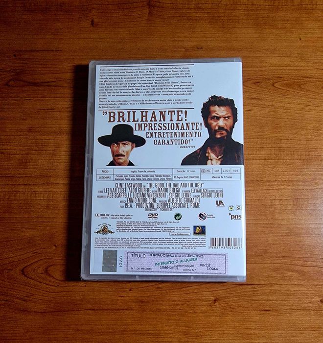 O BOM, O MAU E O VILÃO (Sergio Leone) Clint Eastwood NOVO/SELADO