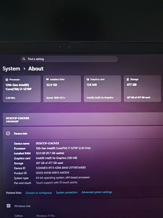 Lenovo Thinkpad T14s Gen3 i7-1270p