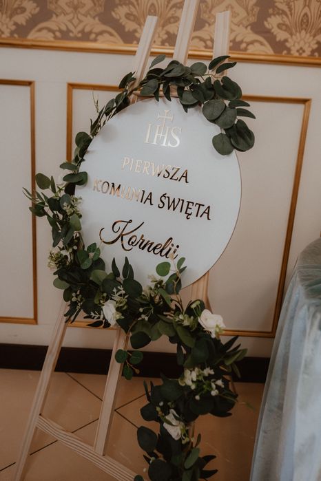 Tablica powitalna Komunia Święte