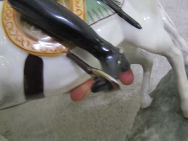 Rara Escultura Cavaleiro Escola equitação espanhola Viena Austria