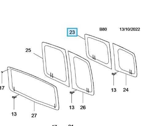 Szyba tylna drzwi Vivaro B