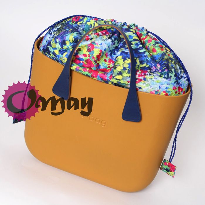 Organizer Worek do OBAG STANDARD kwiaty chabrowy różowy komin VIP OMAY