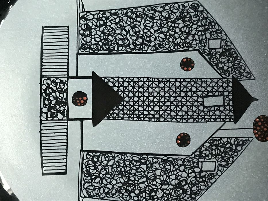 Porcelit Pruszków talerz patera dekor new look