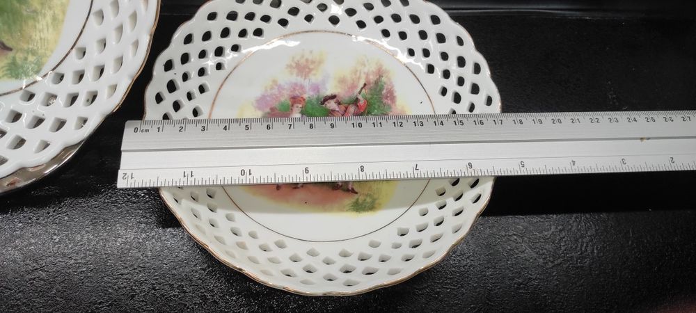 Ażurowa porcelana talerze miska