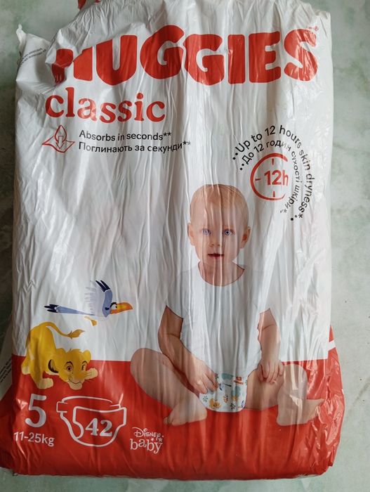 Дитячі памперси Huggies classic  5 11-25кг