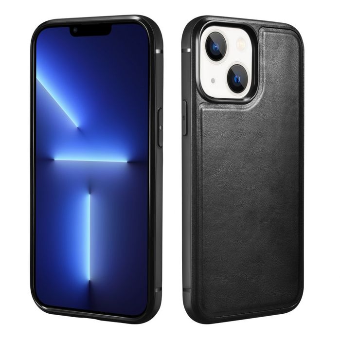 Etui Pokryte Naturalną Skórą Do Iphone 13 Mini Z Magsafe Czarny