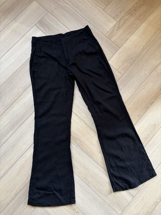 spodnie lniane h&m