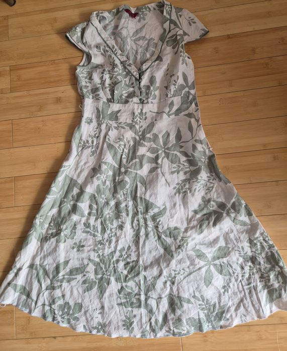 Sukienka 100% len Monsoon roz. 38/40 12. Dł 106 cm