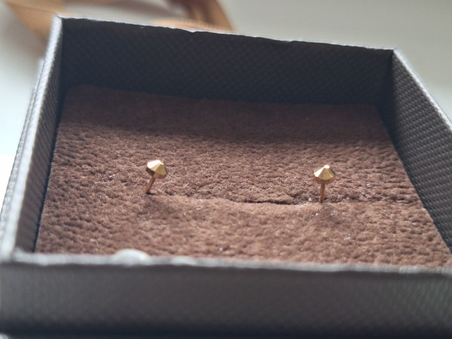 Zlote kolczyki punktowe W.Kruk