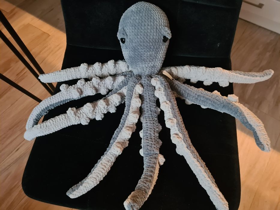 Ośmiornica na szydełku duża handmade ręcznie robiona hand made