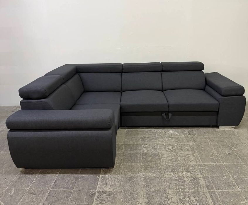 Narożnik 260x260 cm z funkcją spania Regulowane zagłówki