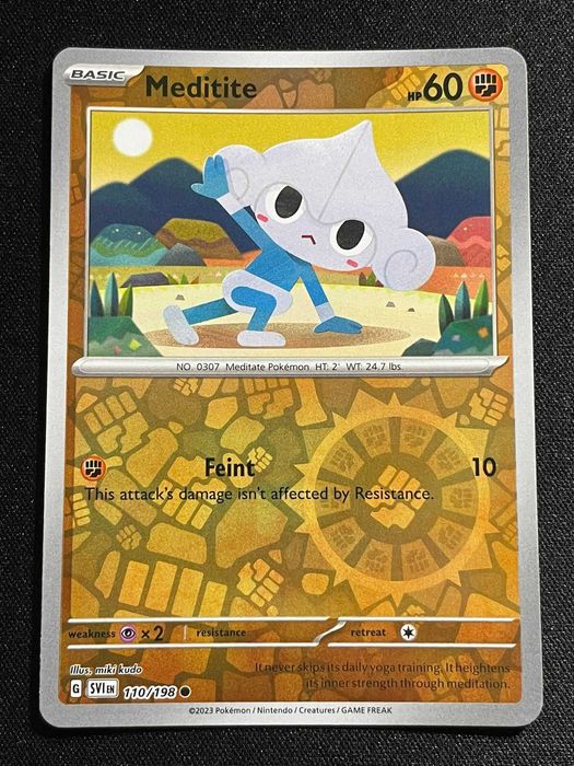 Carta Pokémon Meditite 110/198 Scarlet & Violet