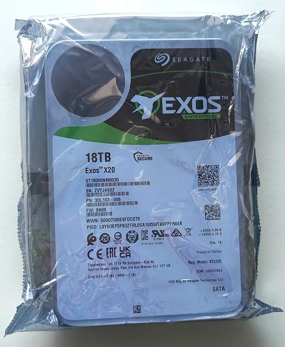 NOWY! Dysk HDD Seagate EXOS 18TB Gwarancja Producenta do 2028!