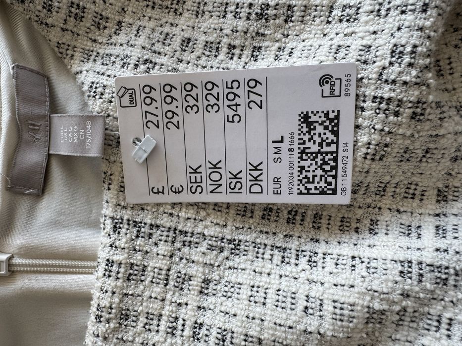 Нова сукня твідова H&M