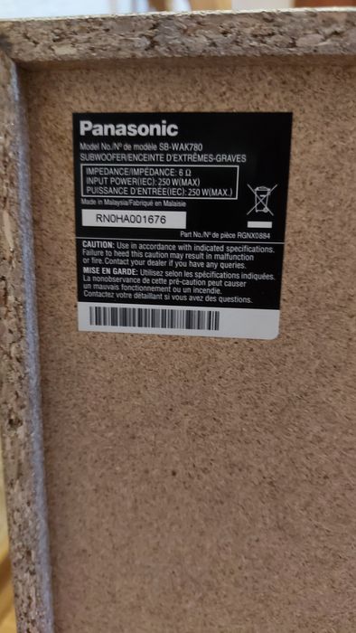 Сабвуфер Panasonic SB-WAK780