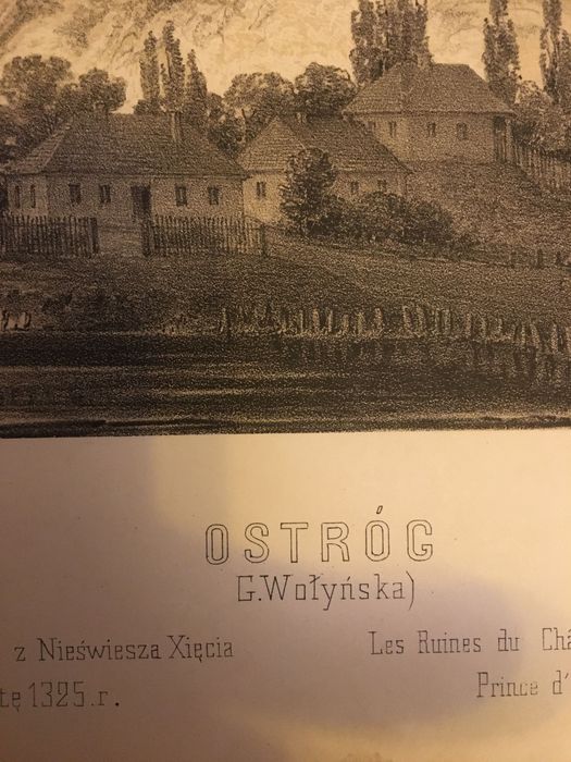 Litografie stare Napoleon Orda oryginał 1875 Podole Wolyn