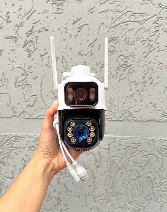 Icsee 8мп Двойная Wi-Fi уличная камера видеонаблюдения вай-фай A33WB