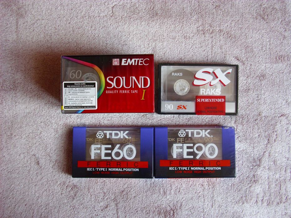 Kasety magnetofonowe - czyste - TDK, Emtec, Raks