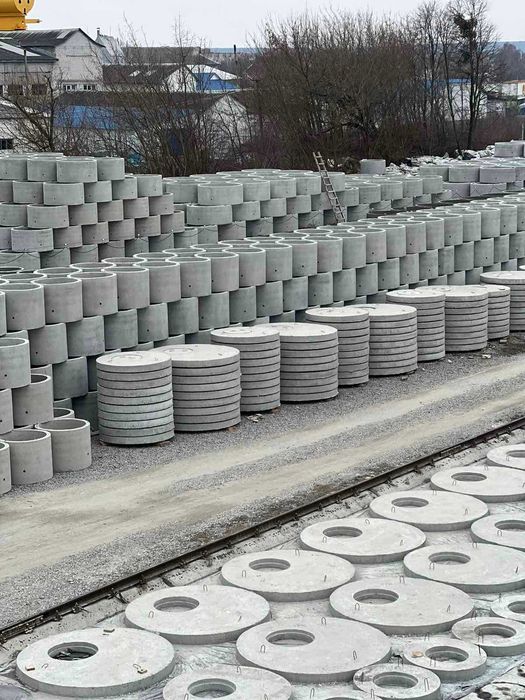 Кільця бетонні, кольца каналізаційні, днища і кришки, для септиків