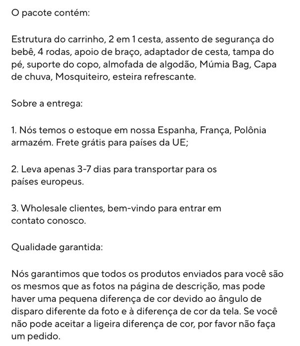 Carinho Luxuoso Bebê 3 em 1 portátil