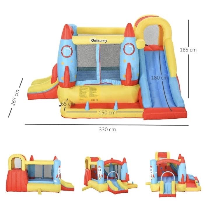 Insuflável com desenho foguete