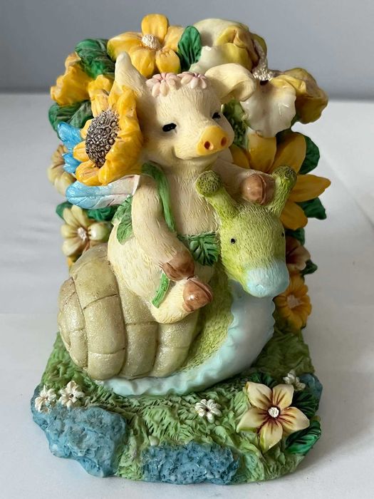 Świnka świnia żaba podpórka podstawki do książek konglomerat