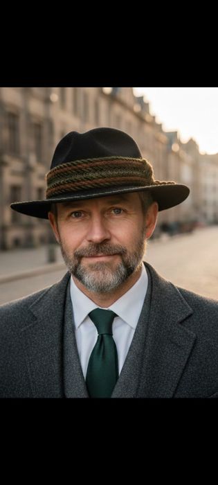 Мужская охотничья гуцульская шляпа Ischler Hut Austria, черная, р.56