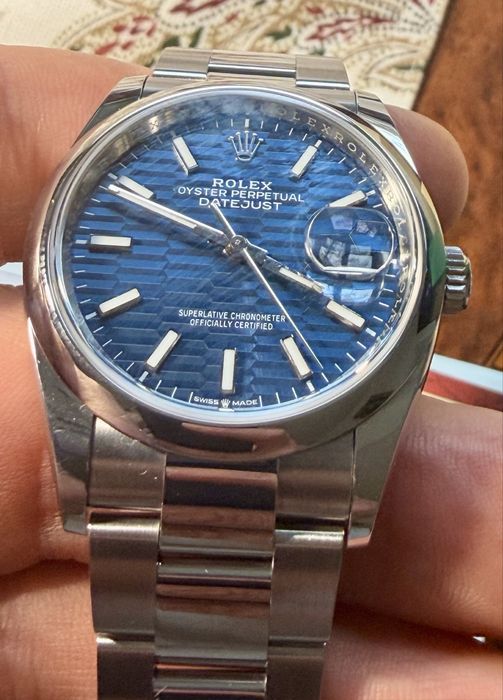 Rolex Datejust 36’ niebieska mozaika,zakup u A.D.2024 jak nowy