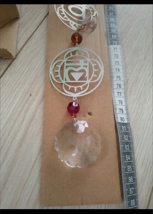 Cristal multifacetado e Pendente 7 Chacras