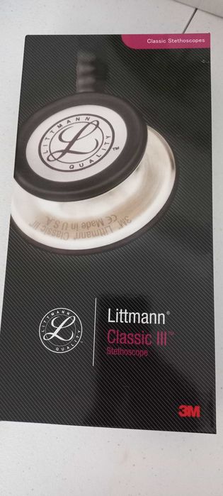 Estetoscópio novo, com caixa da Littmann Classic III