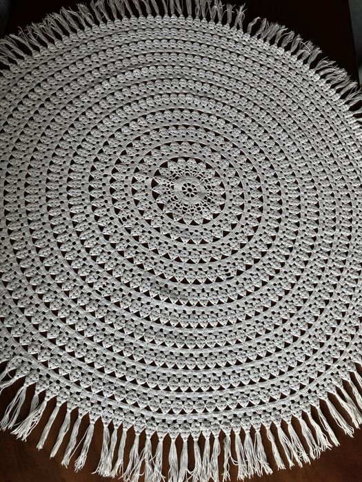 Toalha de renda redonda