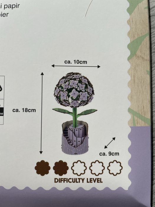 Puzzle 3D madeira Hidrangea