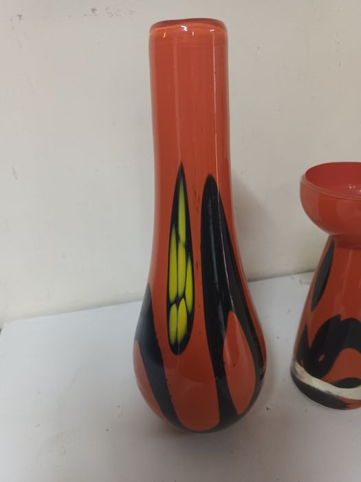 Wazon Murano pomarańczowy 2 sztuki