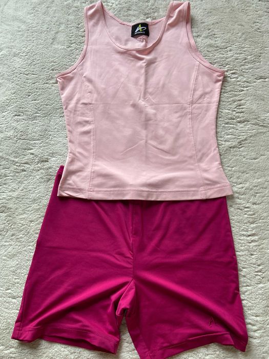 Zestaw fitness Koszulka i Spodenki Różowe rozm M