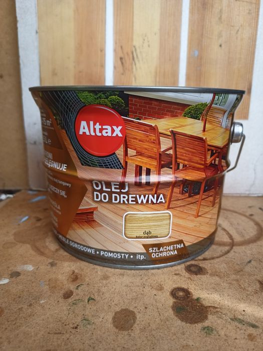 Olej do drewna ALTAX puszka 2,5 litra nowa kolor bielony WARTO !!