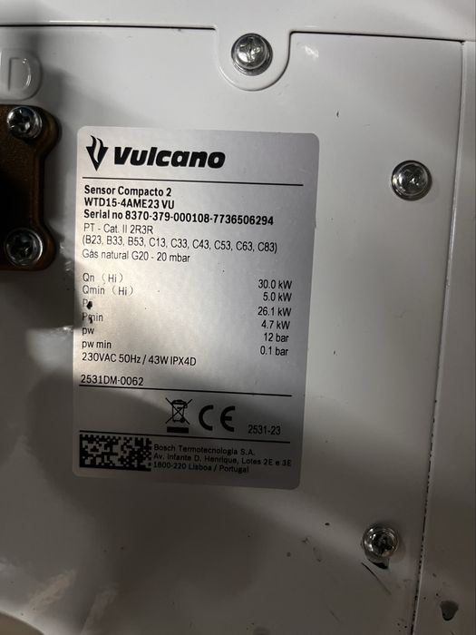 Vulcano Sensor compact 2 - Gas Natural