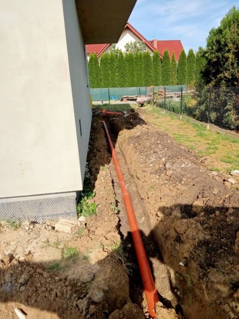 Usługi koparko - ładowarką, minikoparką, wywrotka 3,5t. Luborzyca.