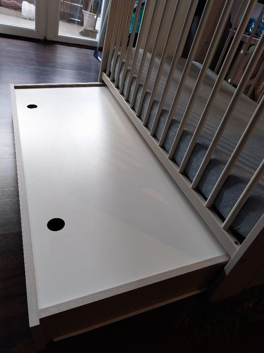 Łóżeczko niemowlęce drewex żyrafka z szufladą