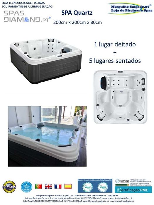 Jacuzzi spa 6 lugares 4.489,00€ - Mergulho Salgado Piscinas e Spas