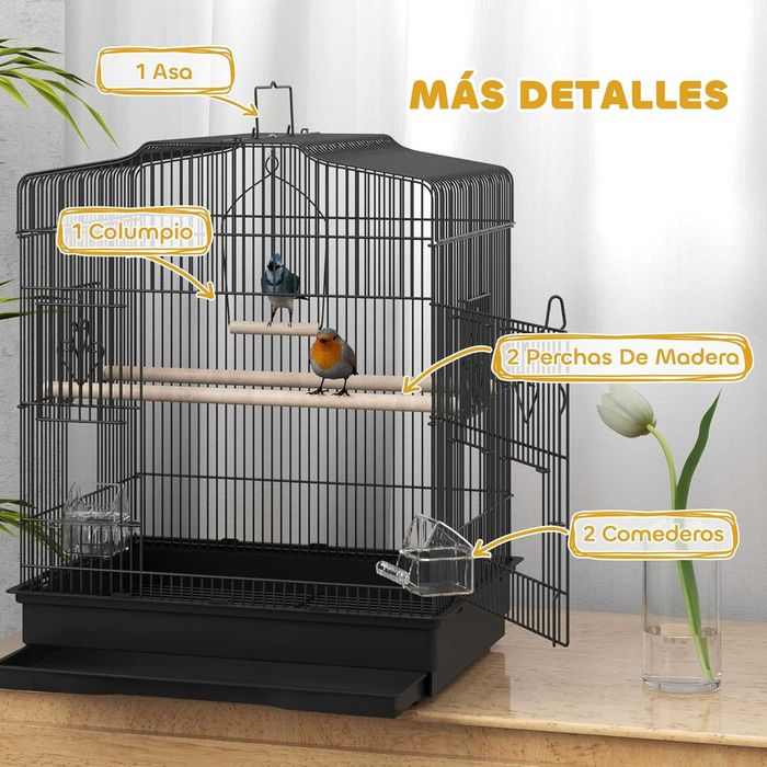 Gaiola para Aves 46L x 36P x 60A cm