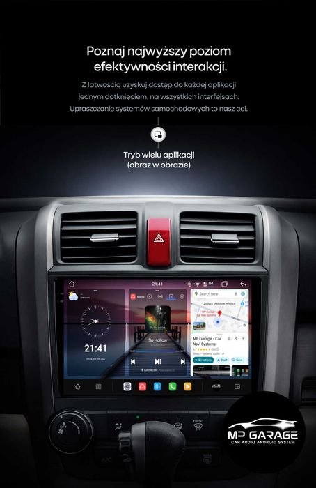 Radio Nawigacja Android_14 Honda CRV 4G LTE CarPlay/AndroidAuto Qled Montaż