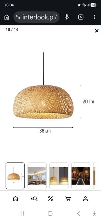Lampa bambusow boho