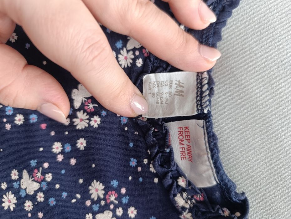 Bluzeczka niemowlęca, dziewczęca H&M, roz. 9-12m, 80cm