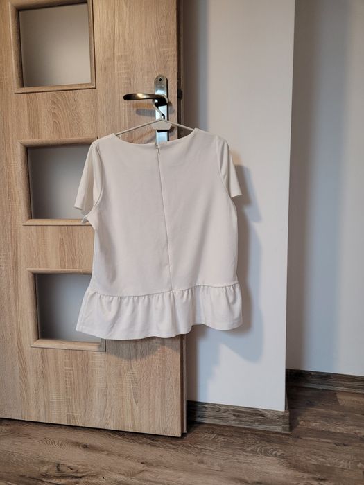 La redoute biała bluzka z falbanką roz XL/XXL